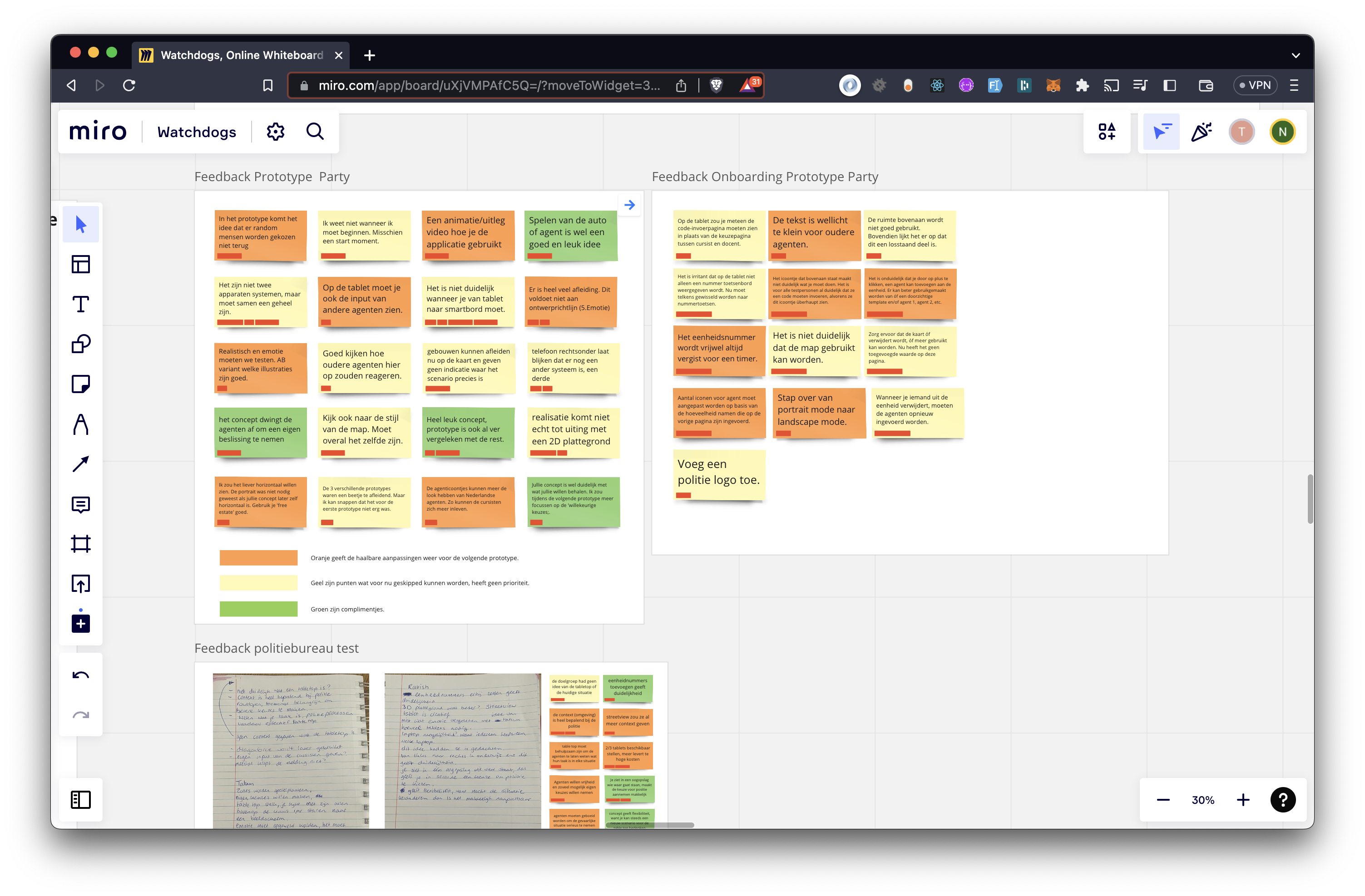 Prototyping party feedback